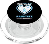 Je Porte du Bleu Clair pour sensibiliser Mon frère au Cancer de la Prostate PopSockets PopGrip pour MagSafe