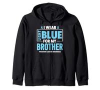Je Porte du Bleu Clair pour sensibiliser Mon frère au Cancer de la Prostate Sweat à Capuche
