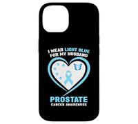 Je Porte du Bleu Clair pour sensibiliser Mon Mari au Cancer de la Prostate Coque pour iPhone 14