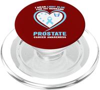 Je Porte du Bleu Clair pour sensibiliser Mon Mari au Cancer de la Prostate PopSockets PopGrip pour MagSafe