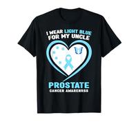 Je Porte du Bleu Clair pour sensibiliser Mon Oncle au Cancer de la Prostate T-Shirt