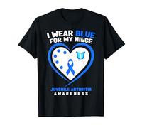 Je Porte du Bleu pour la Sensibilisation à l'arthrite juvénile de ma nièce T-Shirt