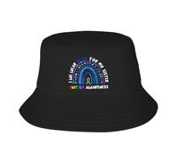 Je porte du bleu pour la sensibilisation de ma sœur contre l’autisme Chapeau d’été unisexe Protection UV Chapeau seau Chapeau de soleil pliable Chapeau seau pour les voyages Vacances Randonnée