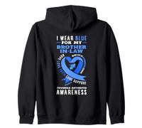 Je Porte du Bleu pour l'arthrite juvénile de Mon Beau-frère Sweat à Capuche
