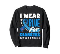 Je Porte du Bleu pour Le Mois de la Sensibilisation au diabète diabétique Sweatshirt