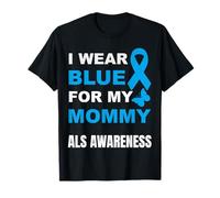 JE PORTE DU BLEU POUR SENSIBILISER MA MAMAN À LA MALADIE T-Shirt