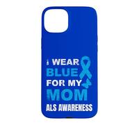 Je Porte du Bleu pour SENSIBILISER MA MÈRE À LA MALADIE Coque pour iPhone 15 Plus