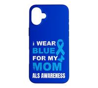 Je Porte du Bleu pour SENSIBILISER MA MÈRE À LA MALADIE Coque pour iPhone 16 Plus