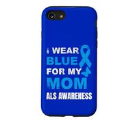 Je Porte du Bleu pour SENSIBILISER MA MÈRE À LA MALADIE Coque pour iPhone SE (2020) / 7/8