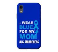 Je Porte du Bleu pour SENSIBILISER MA MÈRE À LA MALADIE Coque pour iPhone XR