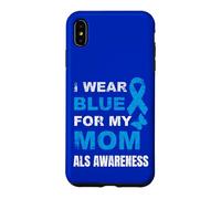 Je Porte du Bleu pour SENSIBILISER MA MÈRE À LA MALADIE Coque pour iPhone XS Max