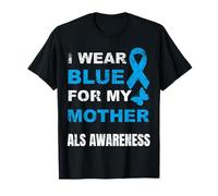JE PORTE DU BLEU POUR SENSIBILISER MA MÈRE À LA MALADIE T-Shirt