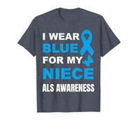 JE PORTE DU BLEU POUR SENSIBILISER MA NIÈCE À LA MALADIE T-Shirt