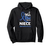 Je Porte du Bleu pour sensibiliser ma nièce à l'hydrocéphalie Sweat à Capuche