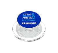 Je Porte du Bleu pour SENSIBILISER MA Population À LA MALADIE DE LA Mawmaw PopSockets PopGrip pour MagSafe