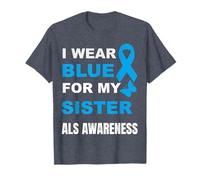JE PORTE DU BLEU POUR SENSIBILISER MA SŒUR À LA MALADIE T-Shirt