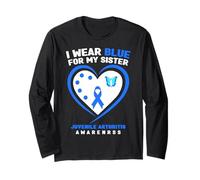 Je Porte du Bleu pour sensibiliser ma sœur à l'arthrite juvénile Manche Longue