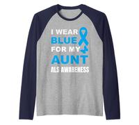 JE PORTE DU BLEU POUR SENSIBILISER MA TANTE À LA MALADIE Manche Raglan