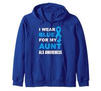 JE PORTE DU BLEU POUR SENSIBILISER MA TANTE À LA MALADIE Sweat à Capuche