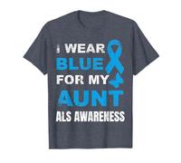 JE PORTE DU BLEU POUR SENSIBILISER MA TANTE À LA MALADIE T-Shirt