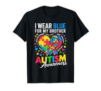 Je porte du bleu pour sensibiliser mon frère à l'autisme T-Shirt