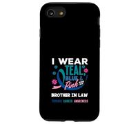 Je Porte du Bleu Sarcelle et du Rose pour Le Cancer de la thyroïde de Mon Beau-frère Coque pour iPhone SE (2020) / 7/8