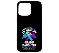 Je Porte du Bleu Sarcelle et du Violet à la mémoire de ma Petite-Fille Coque pour iPhone 15 Pro Max