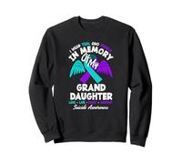 Je Porte du Bleu Sarcelle et du Violet à la mémoire de ma Petite-Fille Sweatshirt