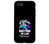 Je Porte du Bleu Sarcelle et du Violet à la mémoire de Mon Beau-frère Coque pour iPhone SE (2020) / 7/8