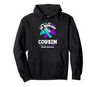 Je Porte du Bleu Sarcelle et du Violet à la mémoire de Mon Cousin Sweat à Capuche