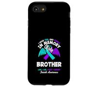 Je Porte du Bleu Sarcelle et du Violet à la mémoire de Mon frère Coque pour iPhone SE (2020) / 7/8