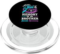 Je Porte du Bleu Sarcelle et du Violet à la mémoire de Mon frère PopSockets PopGrip pour MagSafe