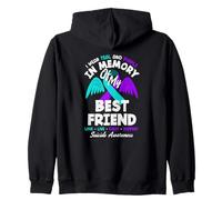 Je Porte du Bleu Sarcelle et du Violet à la mémoire de Mon Meilleur ami Sweat à Capuche