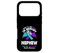 Je Porte du Bleu Sarcelle et du Violet à la mémoire de Mon Neveu Coque pour iPhone 17 Pro