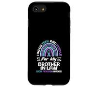 Je Porte du Bleu Sarcelle et du Violet pour la prévention du Suicide de Mon Beau-frère Coque pour iPhone SE (2020) / 7/8