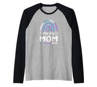 Je Porte du Bleu Sarcelle et du Violet pour prévenir Le Suicide de ma mère Manche Raglan