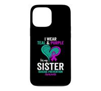 Je Porte du Bleu Sarcelle et du Violet pour prévenir Le Suicide de ma sœur Coque pour iPhone 13 Pro Max