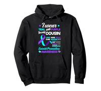 Je Porte du Bleu Sarcelle et du Violet pour prévenir Le Suicide de Mon Cousin Sweat à Capuche