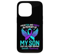Je Porte du Bleu Sarcelle et du Violet pour prévenir Le Suicide de Mon Fils Coque pour iPhone 13 Pro
