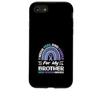 Je Porte du Bleu Sarcelle et du Violet pour prévenir Le Suicide de Mon frère Coque pour iPhone SE (2020) / 7/8