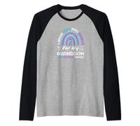 Je Porte du Bleu Sarcelle et du Violet pour prévenir Le Suicide de Mon Petit-Fils Manche Raglan