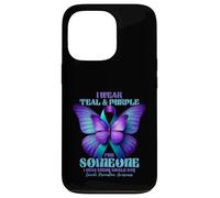 Je Porte du Bleu Sarcelle et du Violet pour Quelqu'un Qui me Manque Tous Les Jours Coque pour iPhone 13 Pro