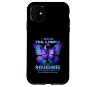 Je Porte du Bleu Sarcelle et du Violet pour Quelqu'un Qui me Manque Tous Les Jours Coque pour iPhone 11