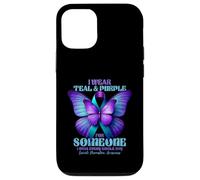 Je Porte du Bleu Sarcelle et du Violet pour Quelqu'un Qui me Manque Tous Les Jours Coque pour iPhone 12/12 Pro