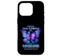 Je Porte du Bleu Sarcelle et du Violet pour Quelqu'un Qui me Manque Tous Les Jours Coque pour iPhone 16 Pro
