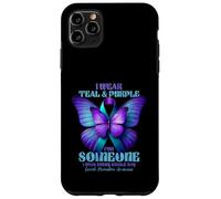 Je Porte du Bleu Sarcelle et du Violet pour Quelqu'un Qui me Manque Tous Les Jours Coque pour iPhone 11 Pro Max