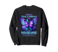 Je Porte du Bleu Sarcelle et du Violet pour Quelqu'un Qui me Manque Tous Les Jours Sweatshirt