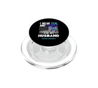 Je Porte du Bleu Sarcelle et du Violet pour sensibiliser Mon Mari au Suicide PopSockets PopGrip pour MagSafe