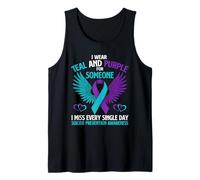 Je Porte du Bleu Sarcelle et du Violet - Sensibilisation à la prévention du Suicide Débardeur