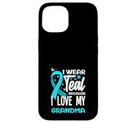 Je Porte du Bleu Sarcelle Parce Que J'aime Le Cancer du col de l'utérus de ma Grand-mère Coque pour iPhone 15